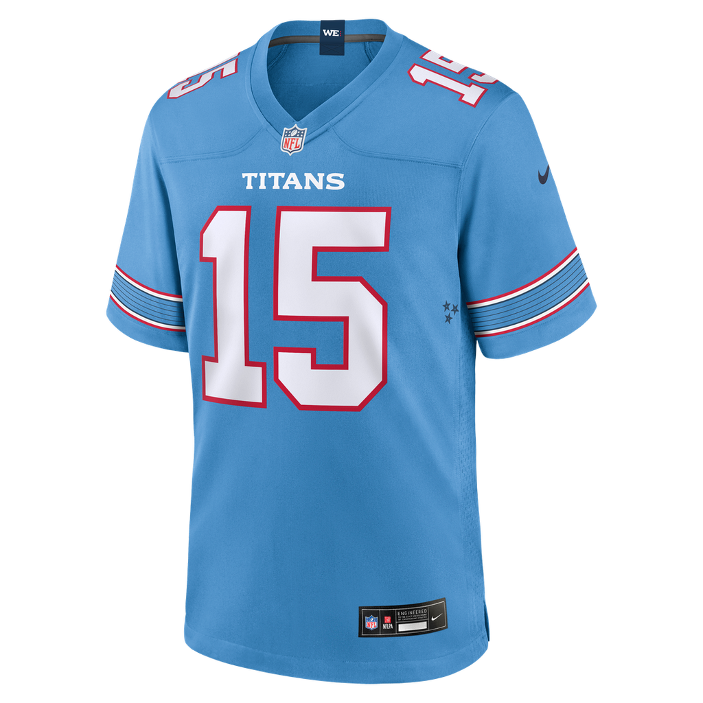 Keldric Faulk Tennessee Titans Game Jersey - Light Blue