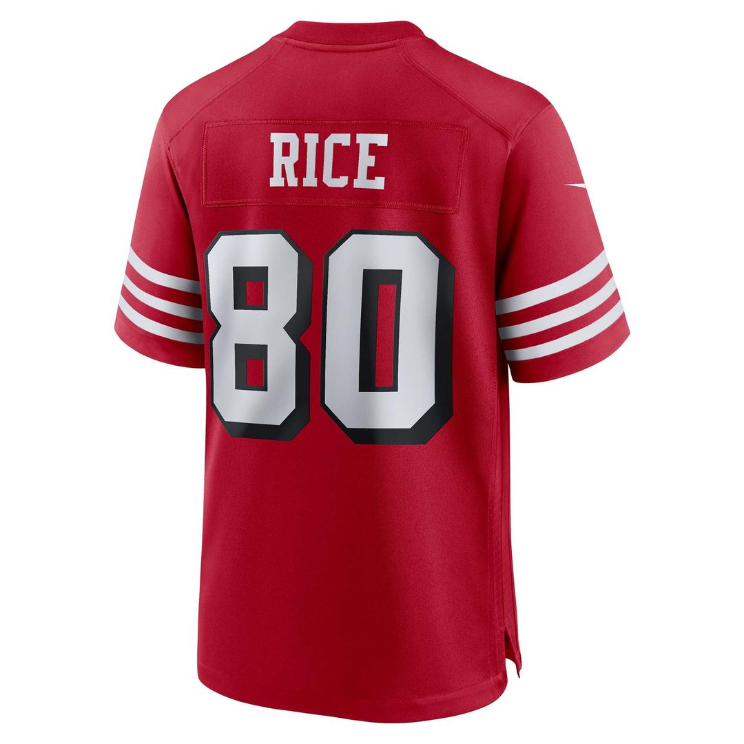 Jerry Rice San Francisco 49ers Alternate Game Jersey - Scarlet