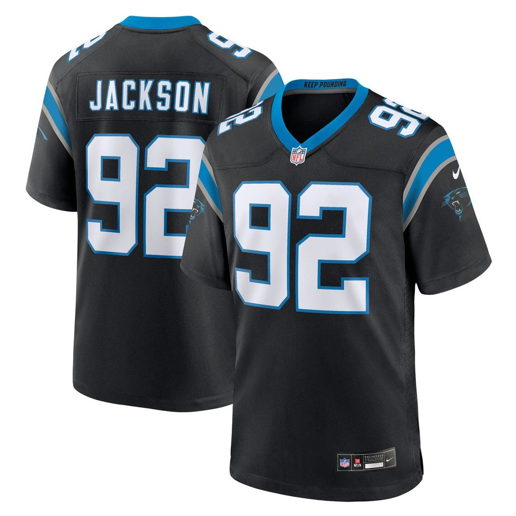 Cam Jackson Carolina Panthers Game Jersey - Black