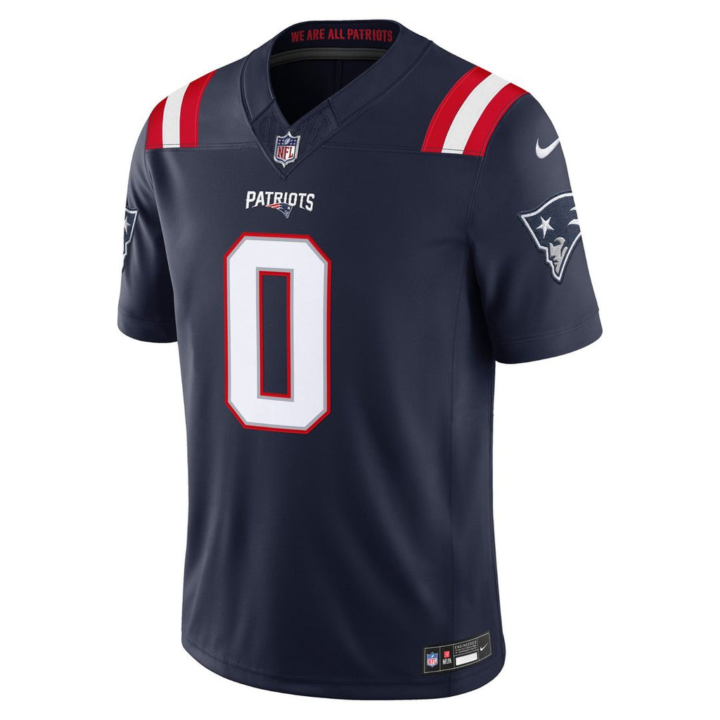 Christian Gonzalez New England Patriots Vapor F.U.S.E. Stitched Limited Jersey - Navy