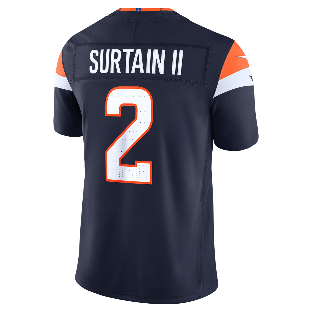 Pat Surtain II Denver Broncos Alternate Vapor F.U.S.E. Stitched Limited Jersey - Navy
