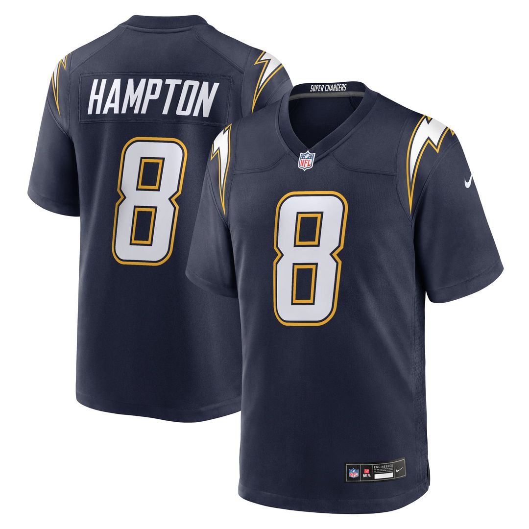 Omarion Hampton Los Angeles Chargers Alternate Super Chargers Game Jersey - Navy