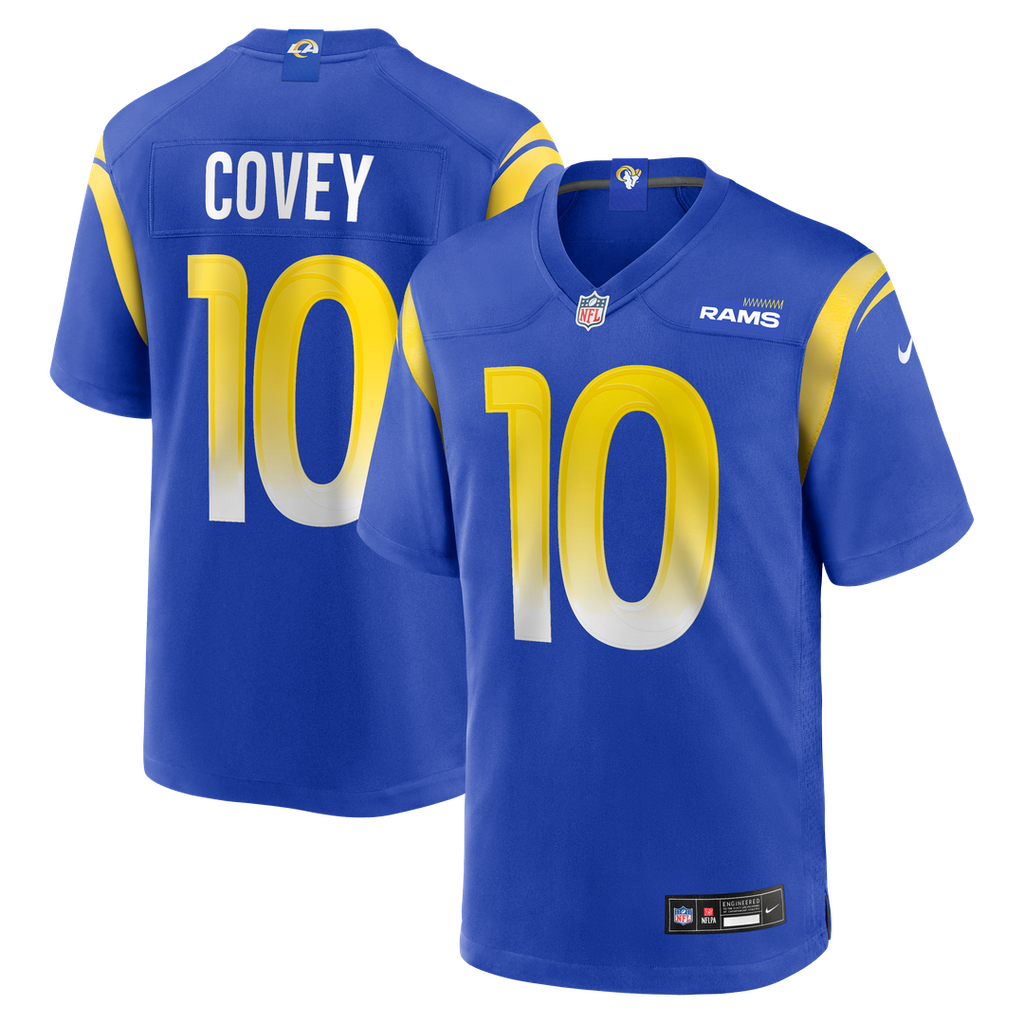 Britain Covey Los Angeles Rams Game Jersey - Royal Blue