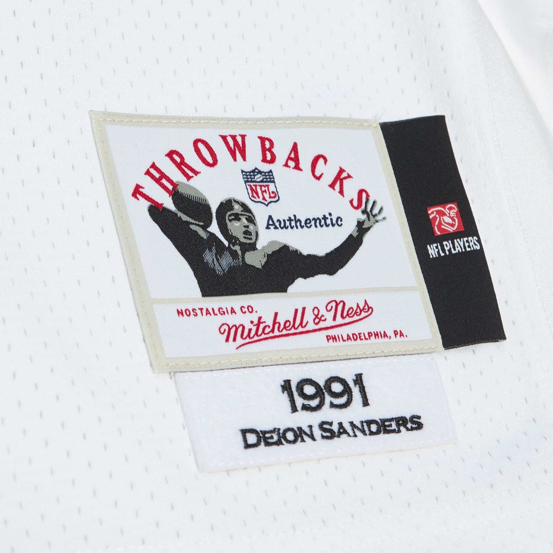 Deion Sanders Atlanta Falcons 1991 Authentic Throwback Jersey - White