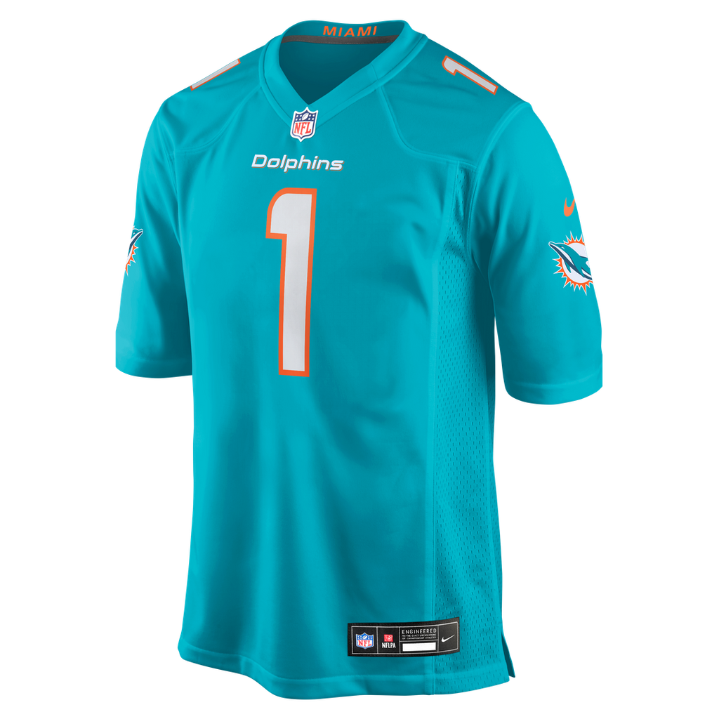 Chris Johnson Miami Dolphins Game Jersey - Aqua