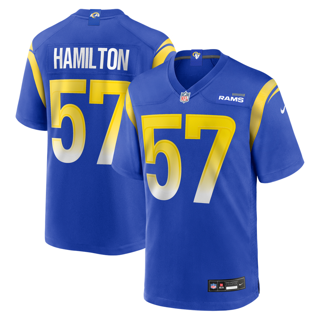 Ty Hamilton Los Angeles Rams Game Jersey - Royal Blue