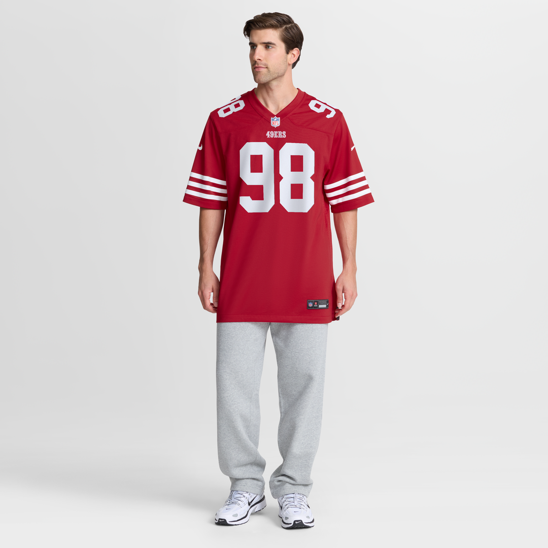 Mykel Williams San Francisco 49ers Game Jersey - Scarlet