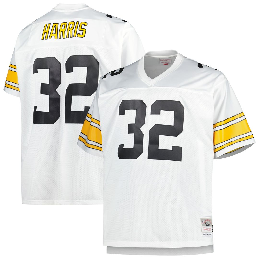 Franco Harris Pittsburgh Steelers Big & Tall 1976 Replica Jersey - White