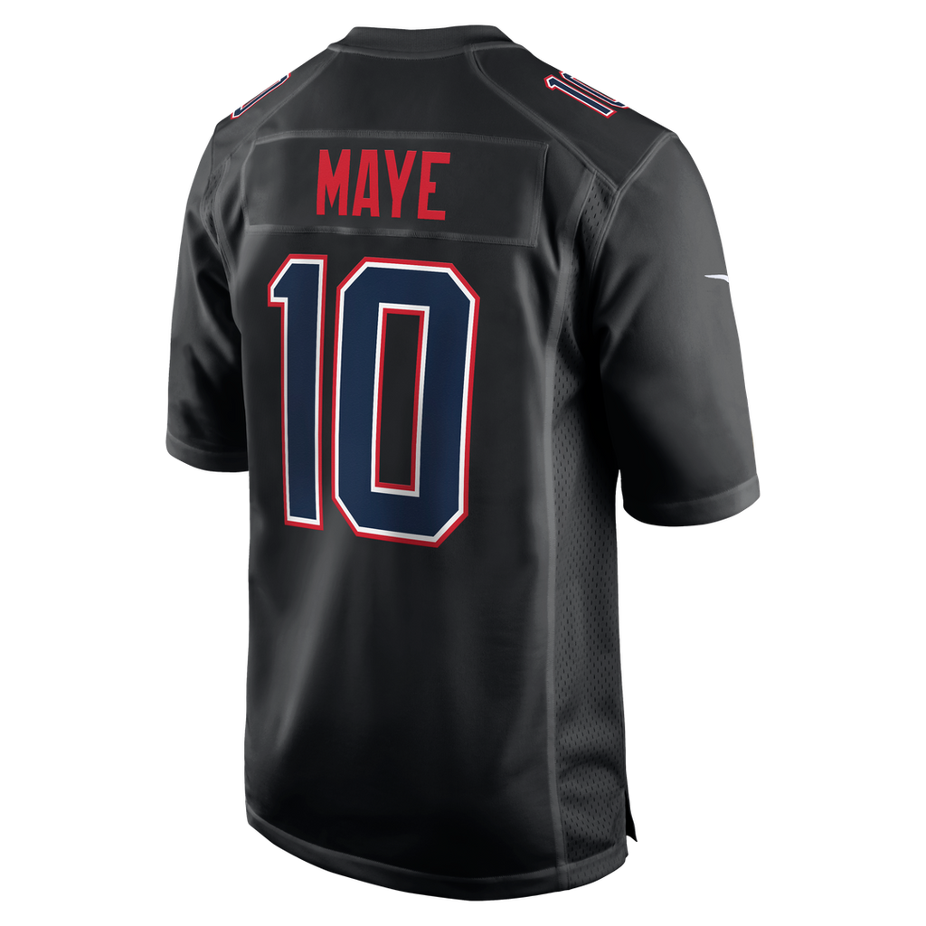 Drake Maye New England Patriots Game Jersey - Carbon Black