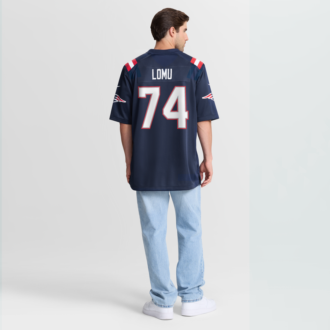 Caleb Lomu New England Patriots Game Jersey - Navy