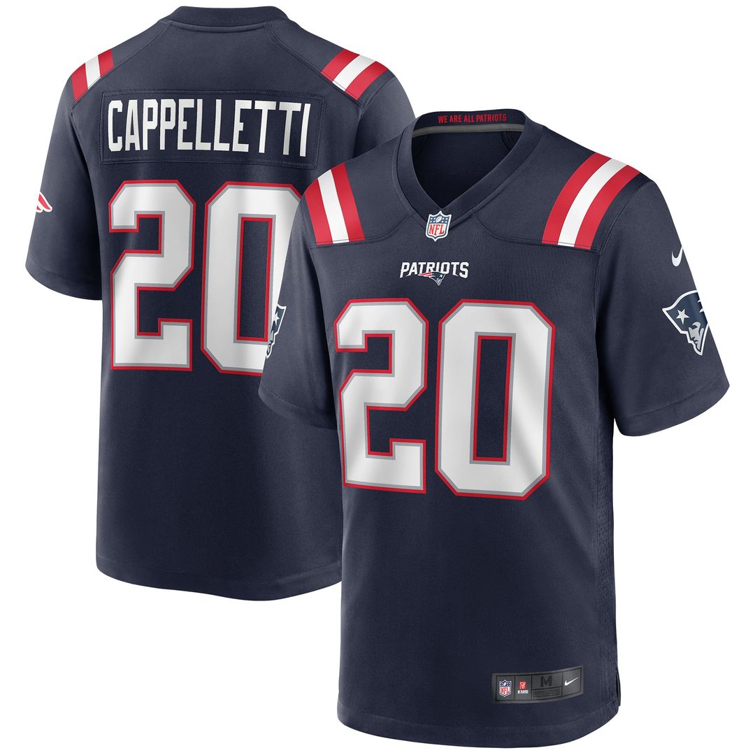 Gino Cappelletti New England Patriots Game Jersey - Navy