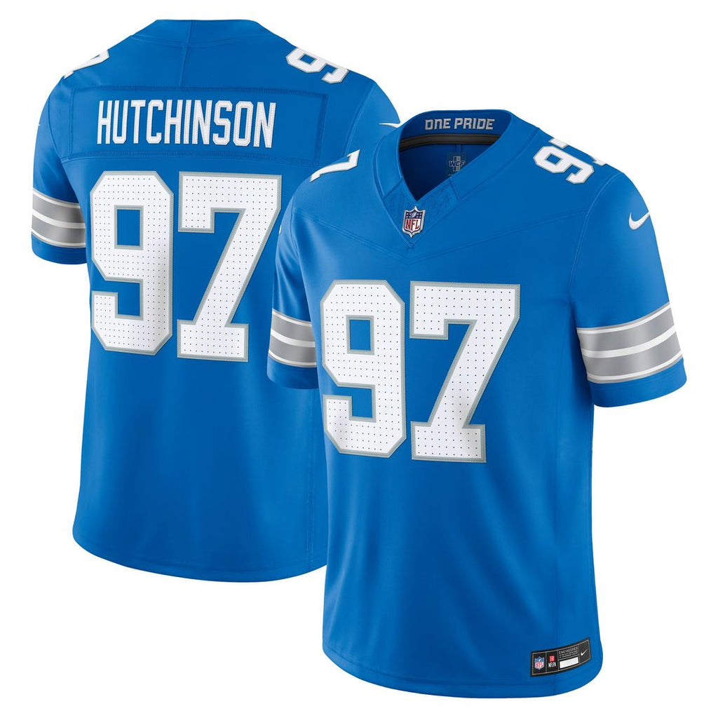 Aidan Hutchinson Detroit Lions Vapor F.U.S.E. Stitched Limited Jersey - Blue
