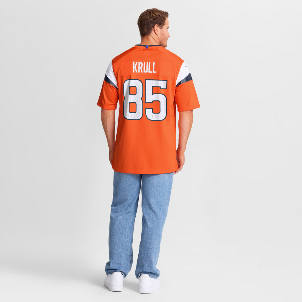 Lucas Krull Denver Broncos Game Jersey - Orange