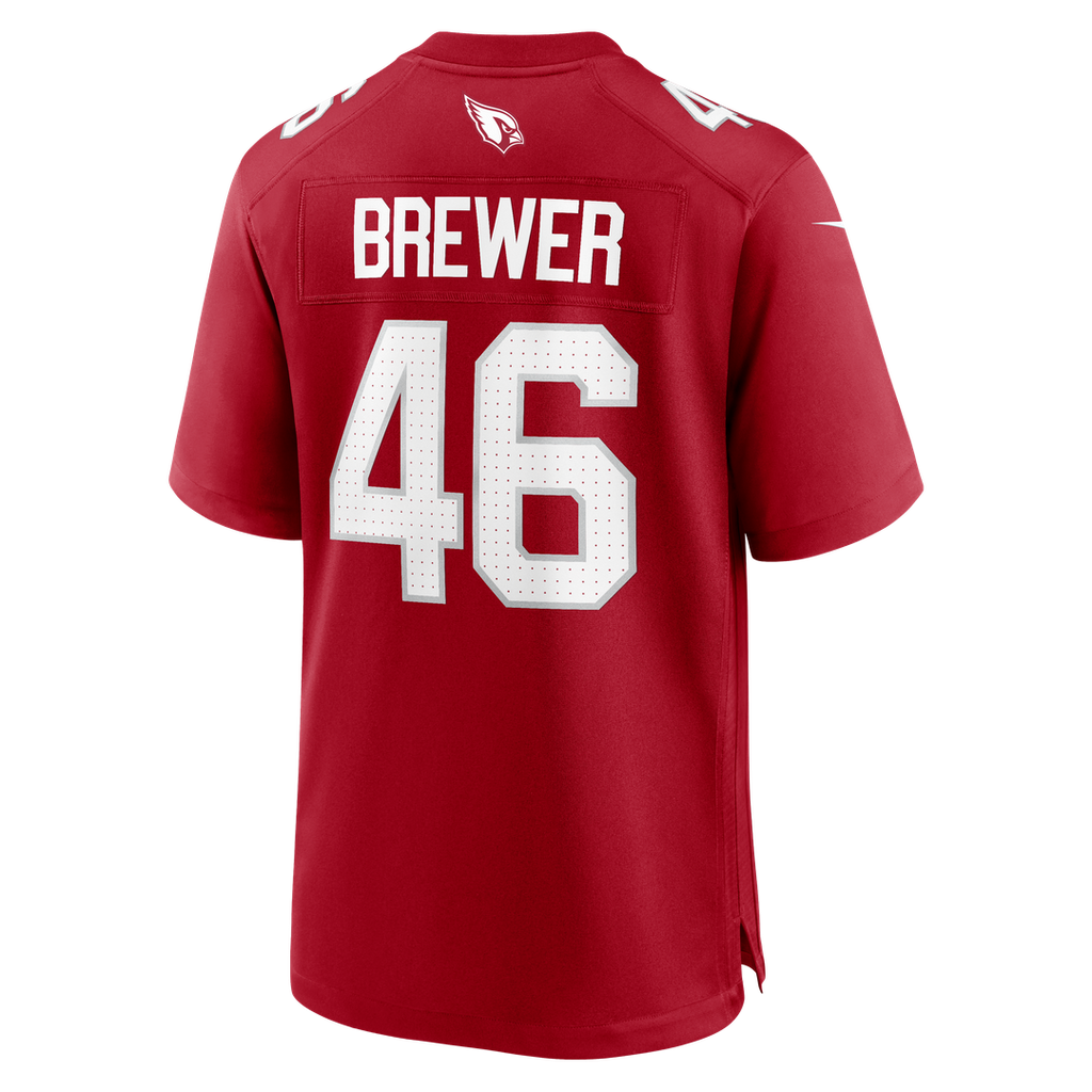 Aaron Brewer Arizona Cardinals Game Jersey - Cardinal