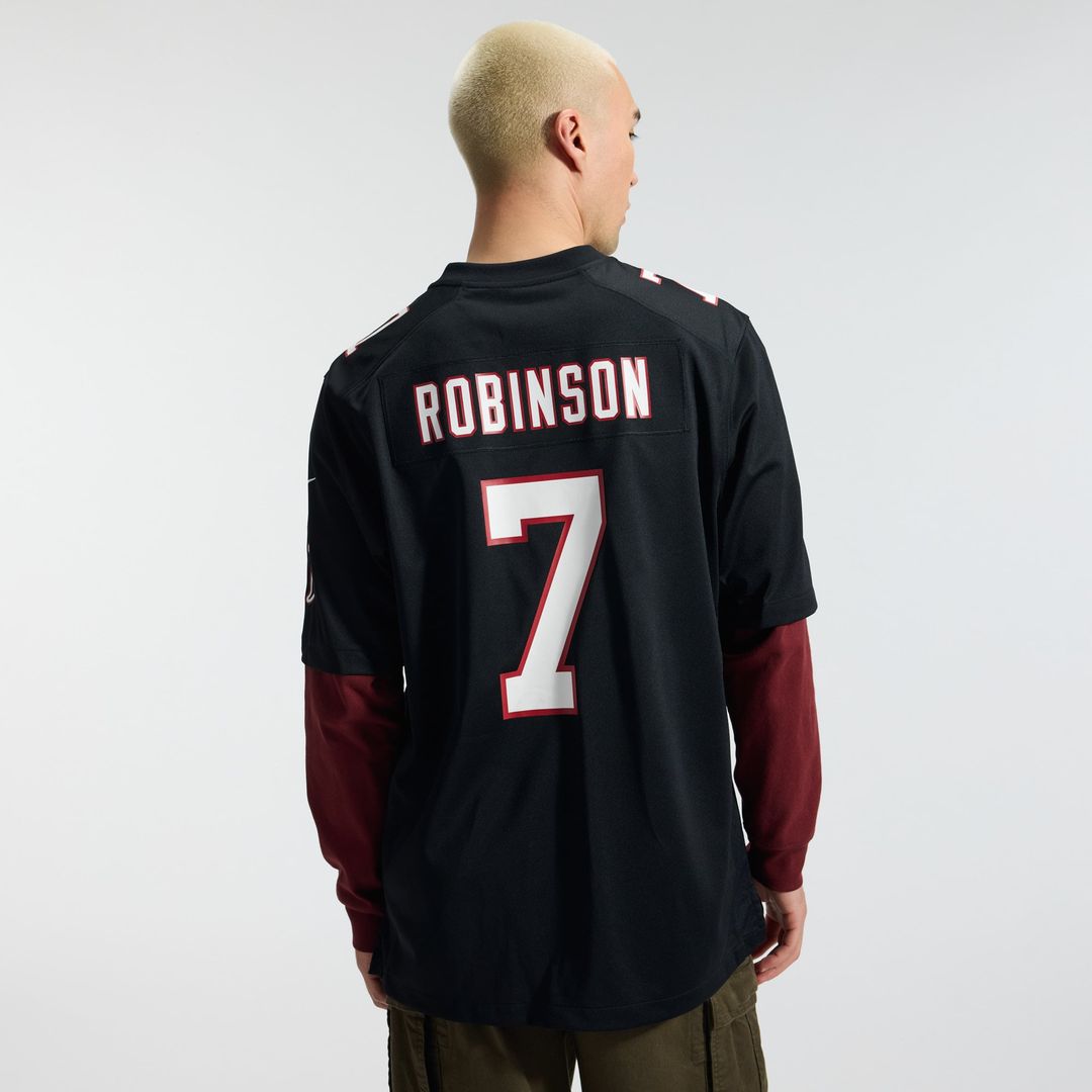 Bijan Robinson Atlanta Falcons Throwback Game Jersey - Black
