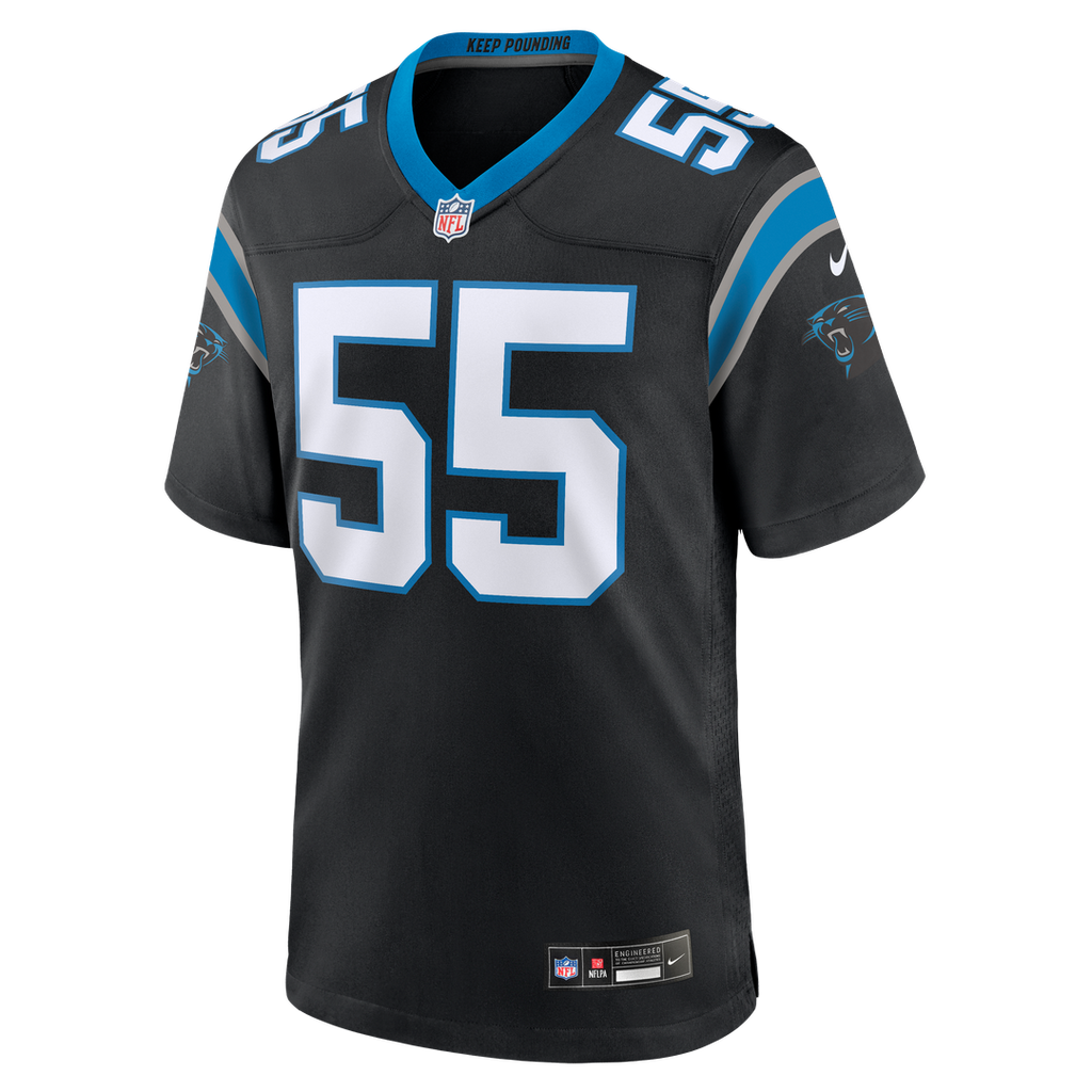 Maema Njongmeta Carolina Panthers Game Jersey - Black