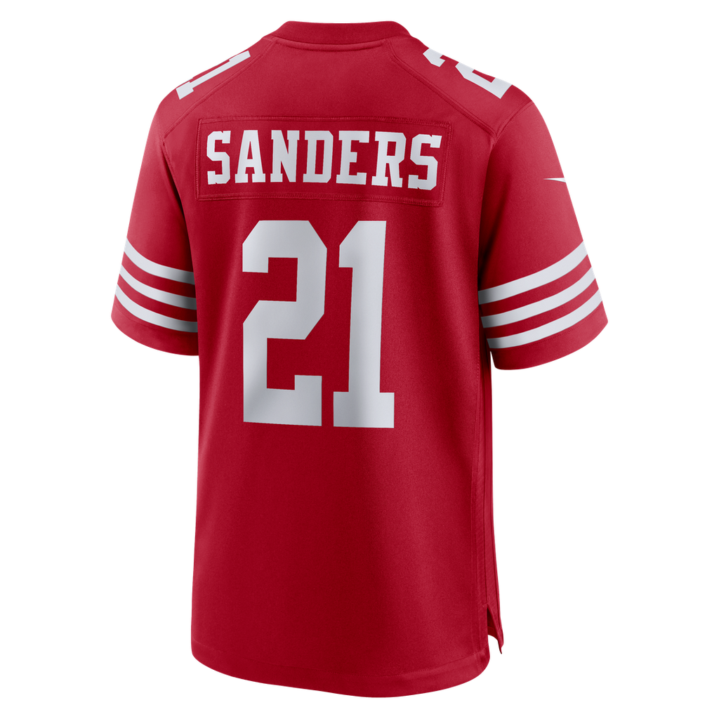 Deion Sanders San Francisco 49ers Game Jersey - Scarlet