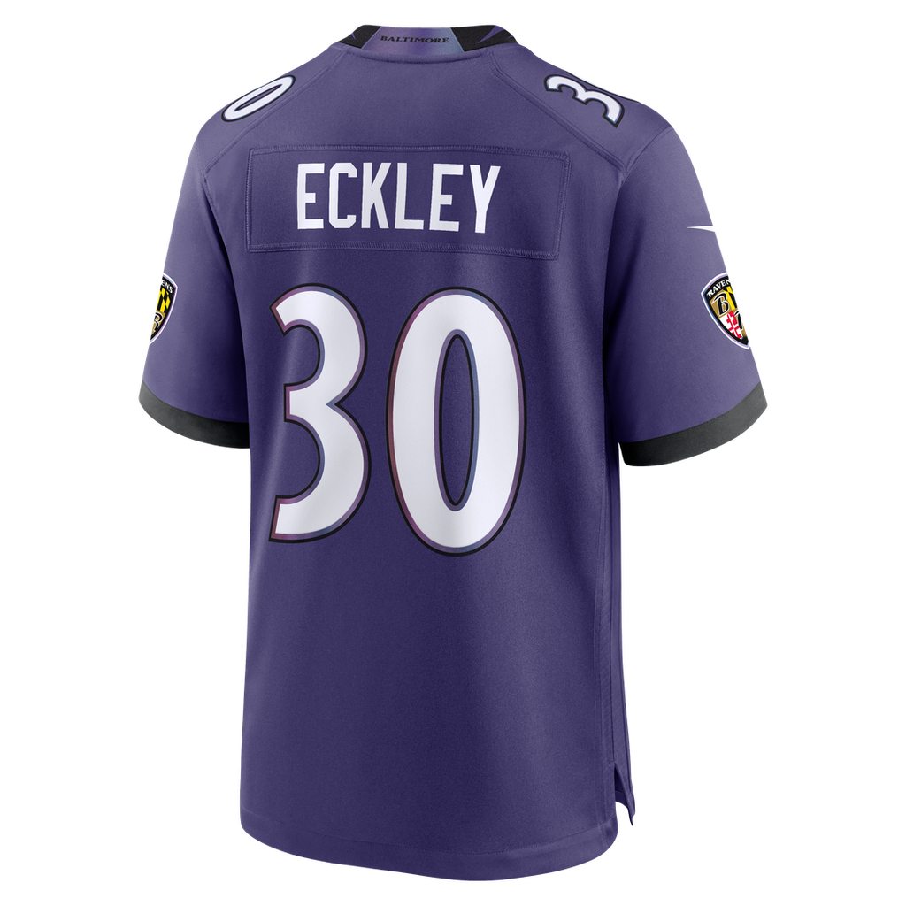 Ryan Eckley Baltimore Ravens Game Jersey - Purple