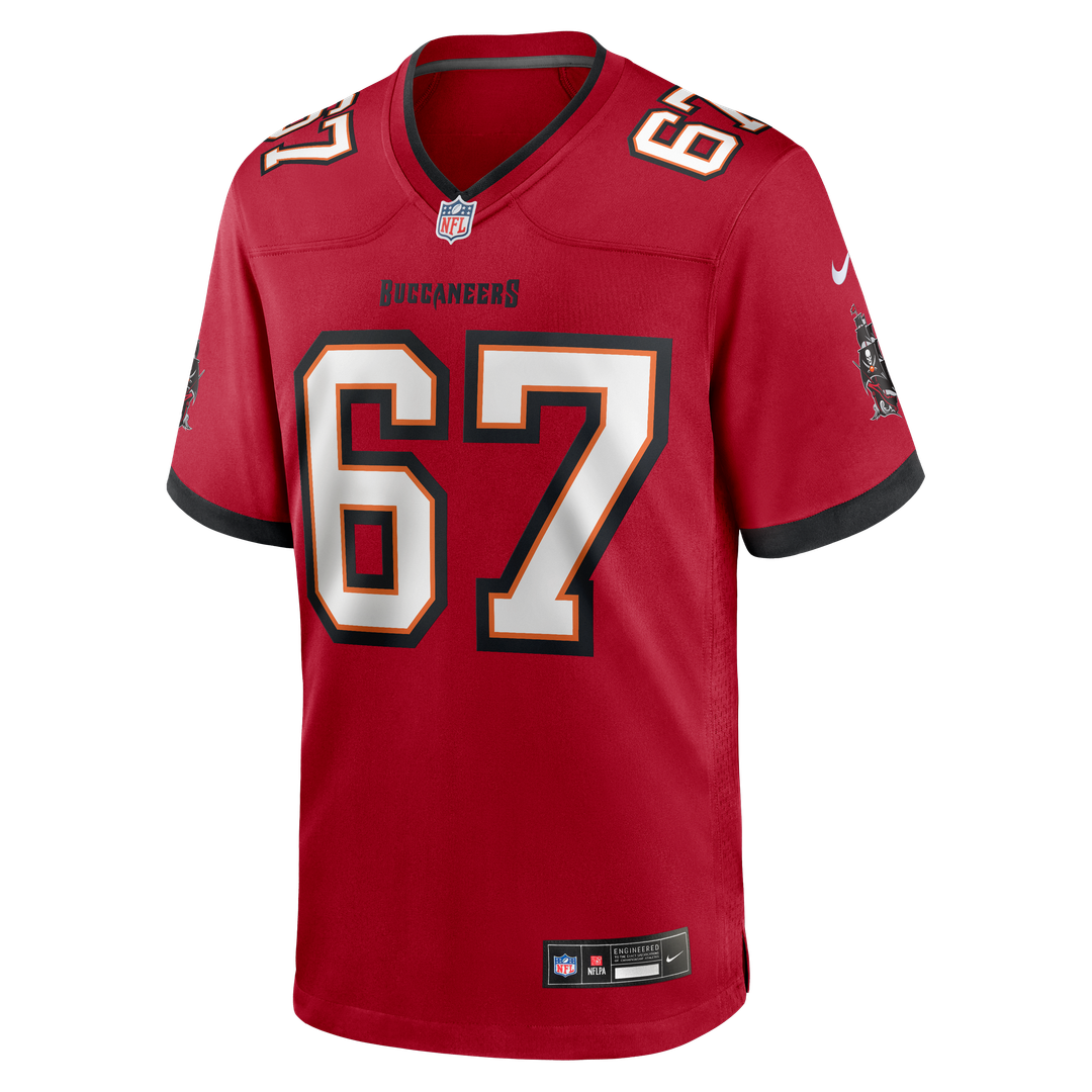Luke Goedeke Tampa Bay Buccaneers Game Jersey - Red