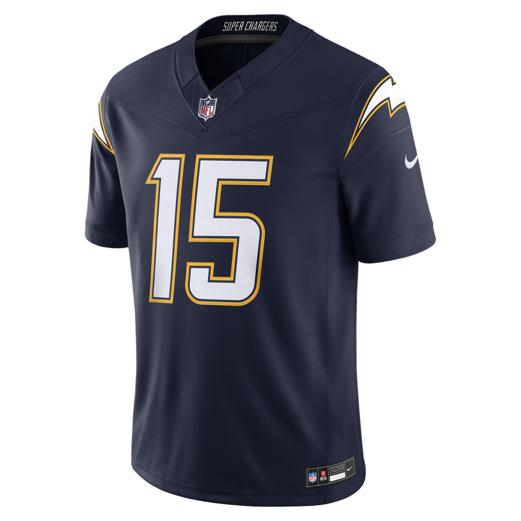 Ladd McConkey Los Angeles Chargers Alternate Super Chargers Vapor F.U.S.E. Stitched Limited Jersey - Navy