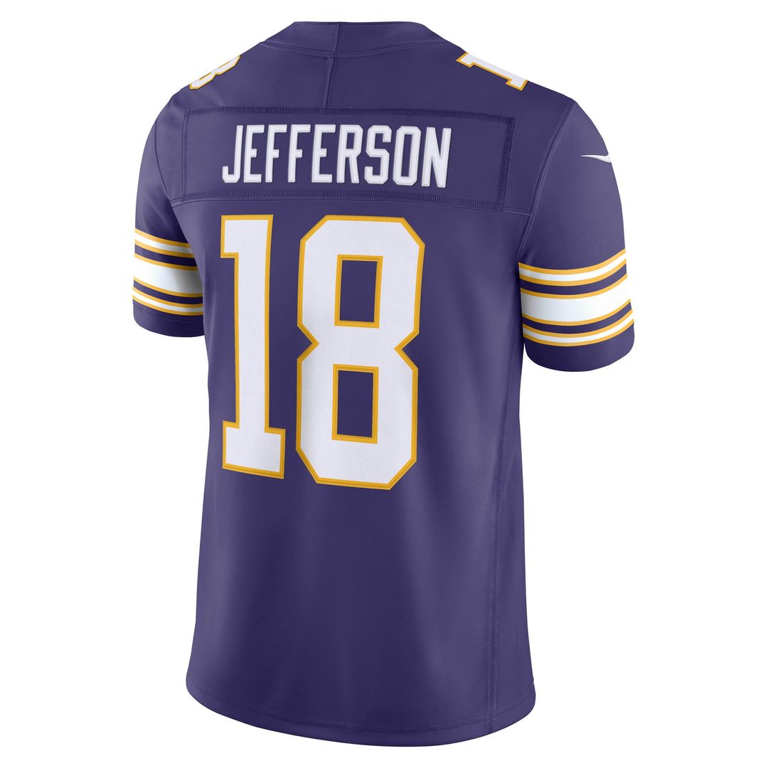 Justin Jefferson Minnesota Vikings Alternate Classic Vapor F.U.S.E. Stitched Limited Jersey - Purple