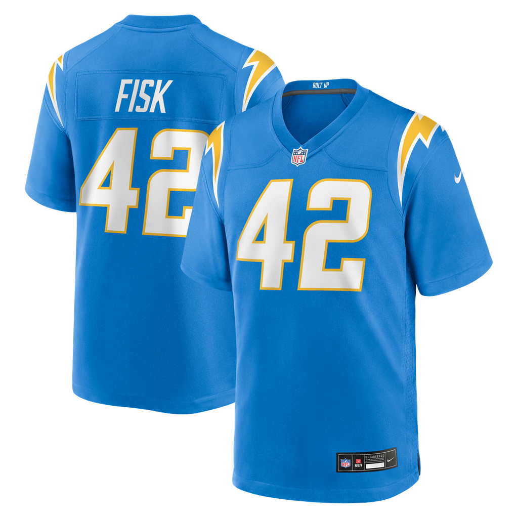 Tucker Fisk Los Angeles Chargers Game Jersey - Powder Blue