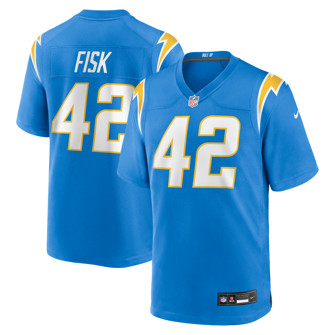 Tucker Fisk Los Angeles Chargers Game Jersey - Powder Blue