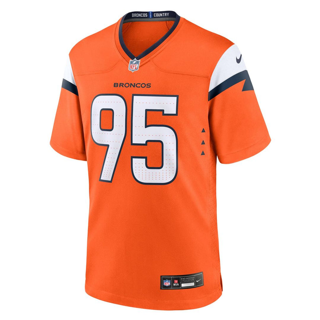 Sai'vion Jones Denver Broncos Game Jersey - Orange
