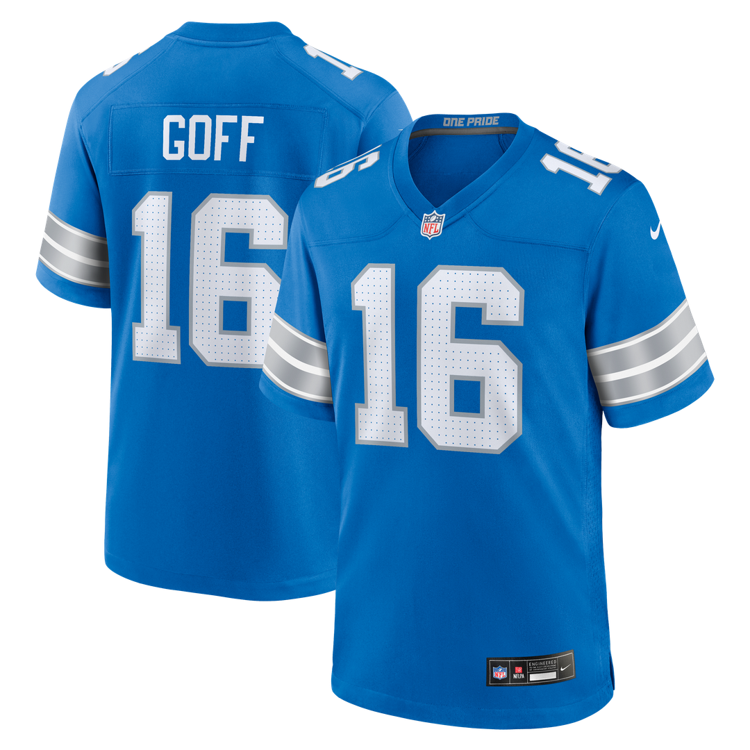 Jared Goff Detroit Lions Game Jersey - Blue