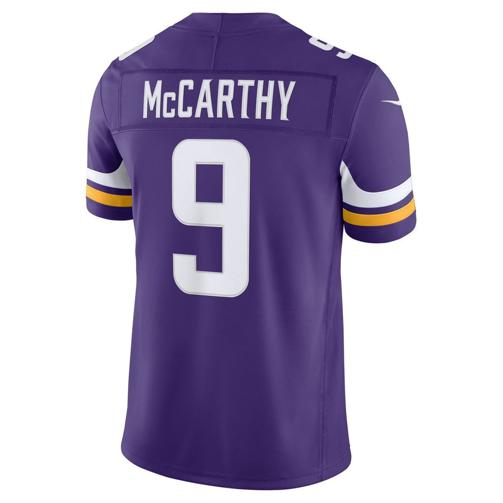 J.J. McCarthy Minnesota Vikings Vapor F.U.S.E. Stitched Limited Jersey - Purple