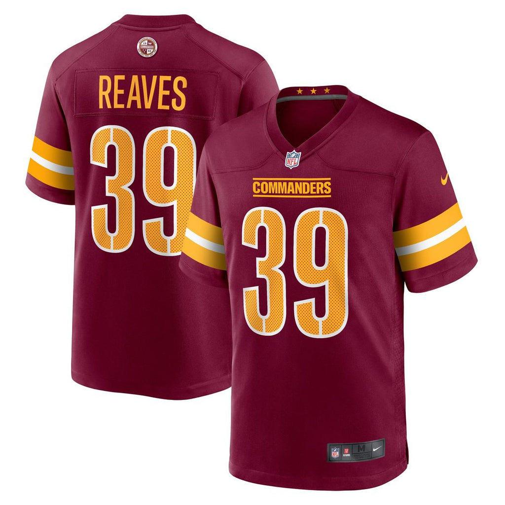 Jeremy Reaves Washington Commanders Game Jersey - Burgundy