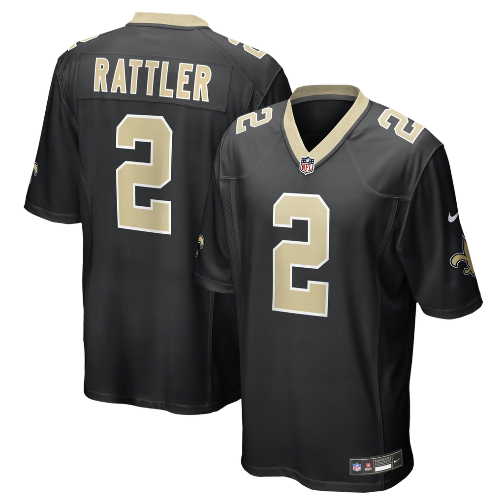 Spencer Rattler New Orleans Saints Game Jersey - Black