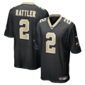 Spencer Rattler New Orleans Saints Game Jersey - Black