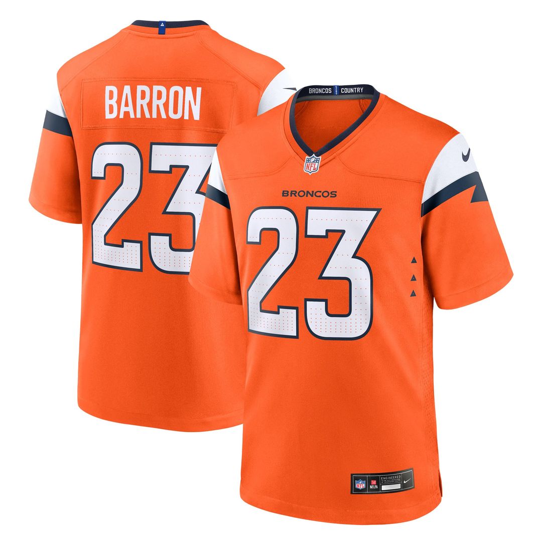 Jahdae Barron Denver Broncos Game Jersey - Orange