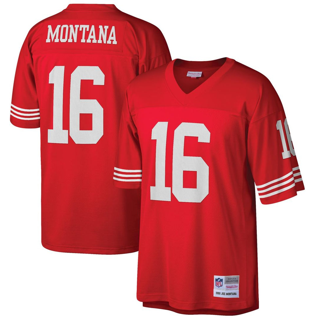 Joe Montana San Francisco 49ers Big & Tall 1990 Replica Jersey - Scarlet