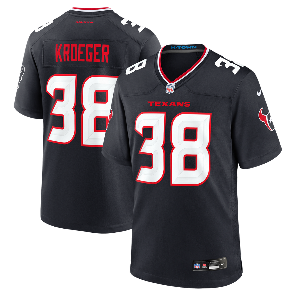 Kai Kroeger Houston Texans Game Jersey - Navy