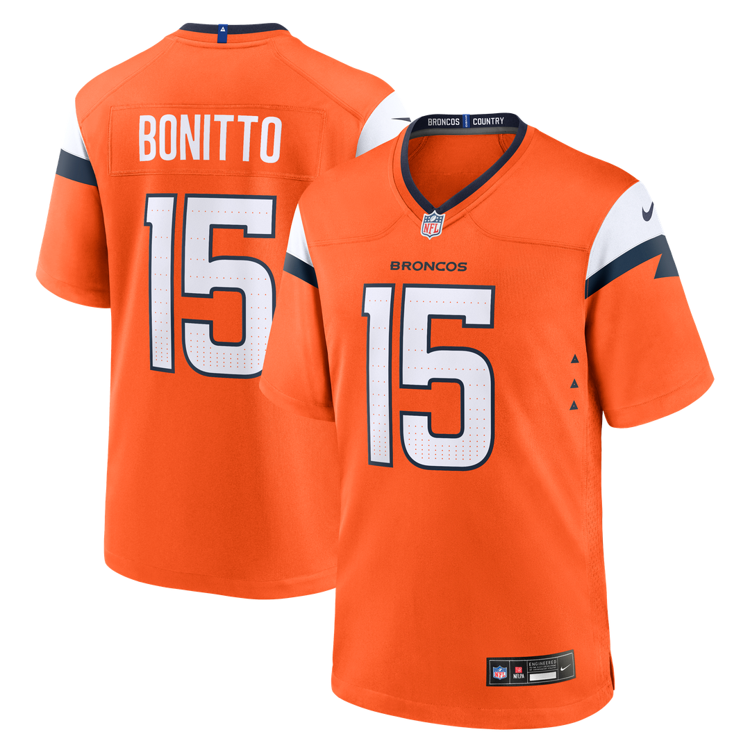 Nik Bonitto Denver Broncos Game Jersey - Orange