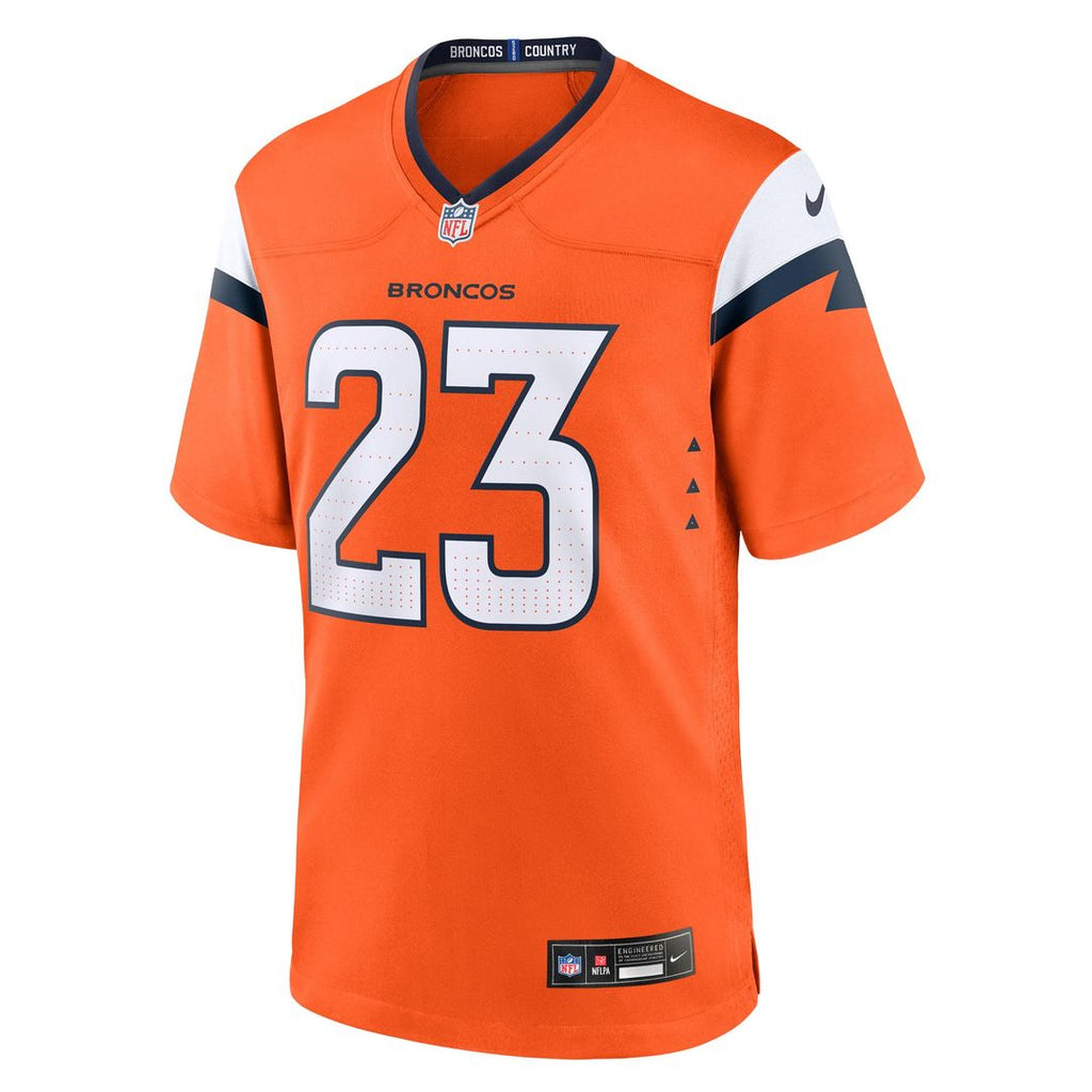 Jahdae Barron Denver Broncos Game Jersey - Orange
