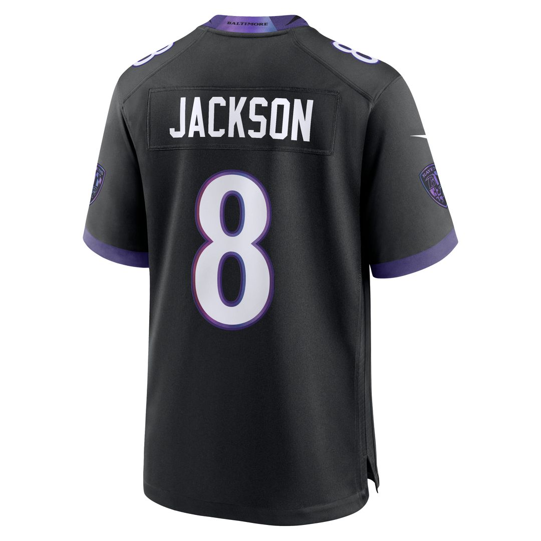Lamar Jackson Baltimore Ravens Alternate Game Jersey - Black