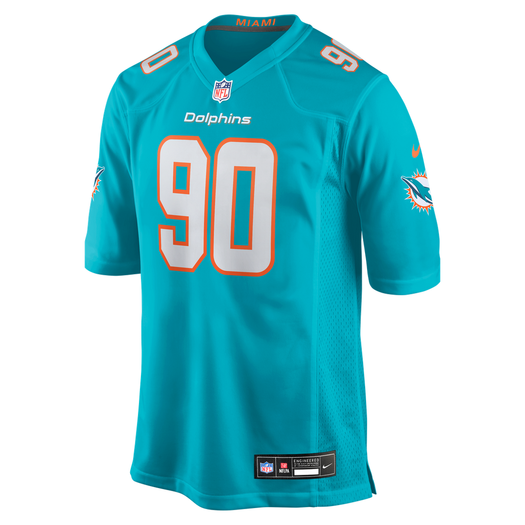 Kenneth Grant Miami Dolphins Game Jersey - Aqua