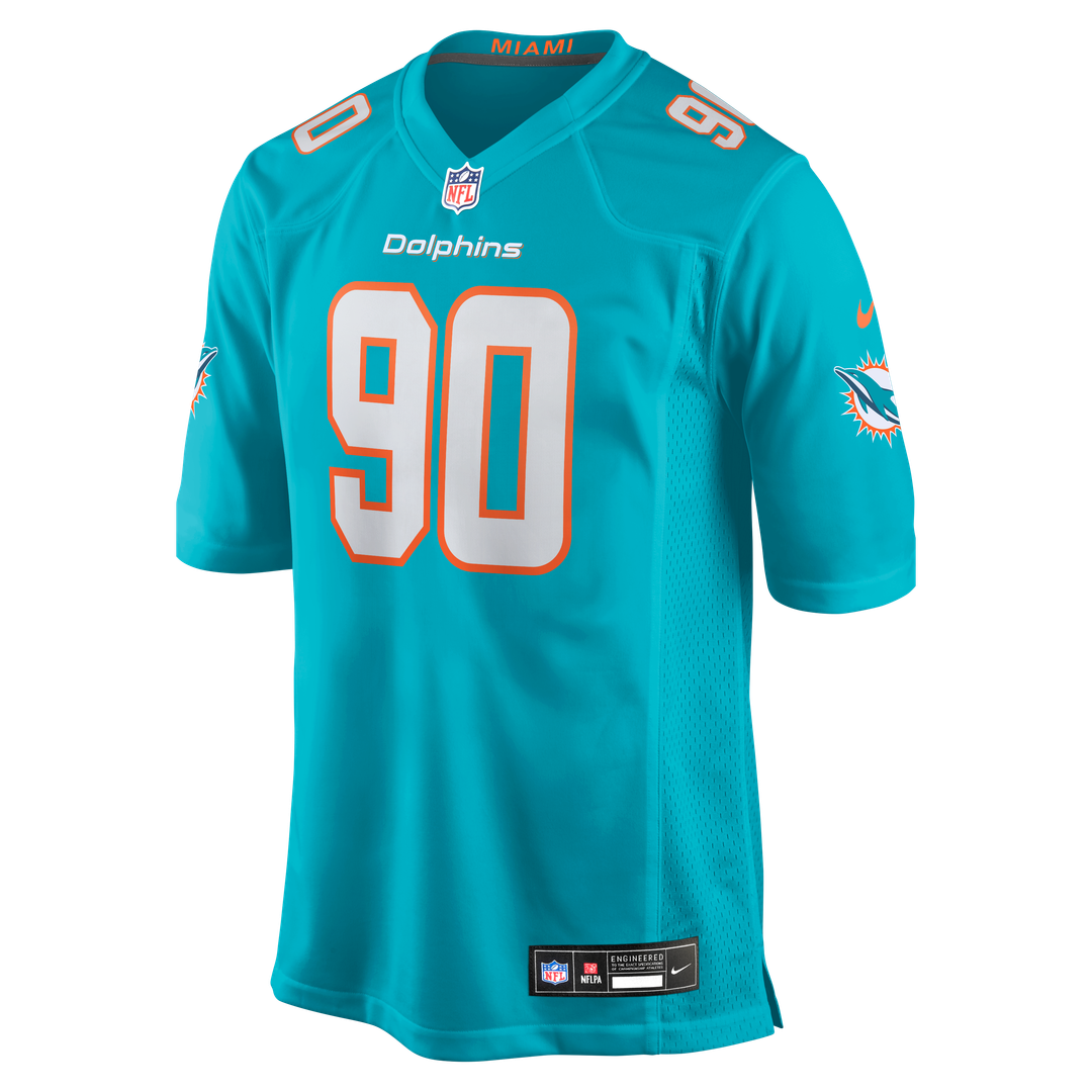 Kenneth Grant Miami Dolphins Game Jersey - Aqua
