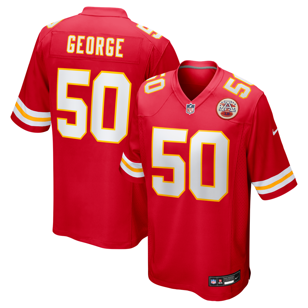 Brandon George Kansas City Chiefs Game Jersey - Red