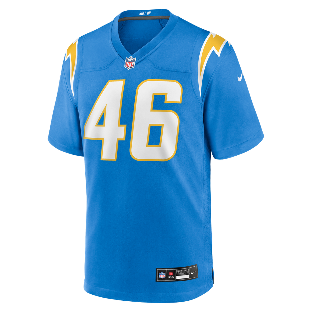 Nikko Reed Los Angeles Chargers Game Jersey - Powder Blue