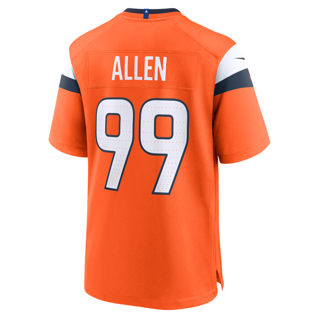 Zach Allen Denver Broncos Game Jersey - Orange