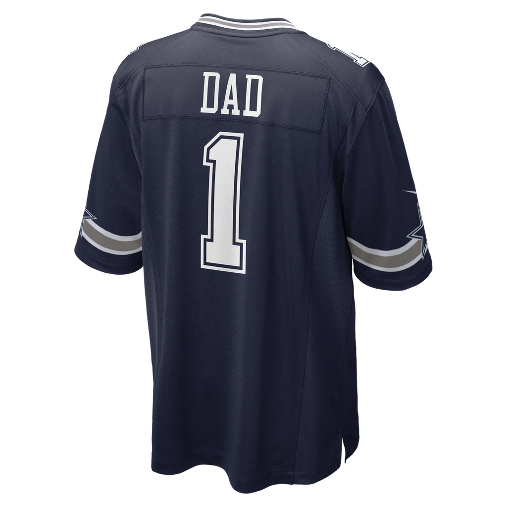 Number 1 Dad Dallas Cowboys Game Jersey - Navy