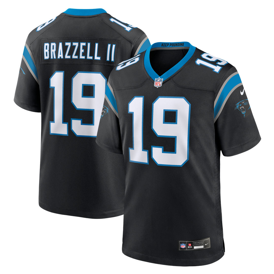 Chris Brazzell II Carolina Panthers Game Jersey - Black