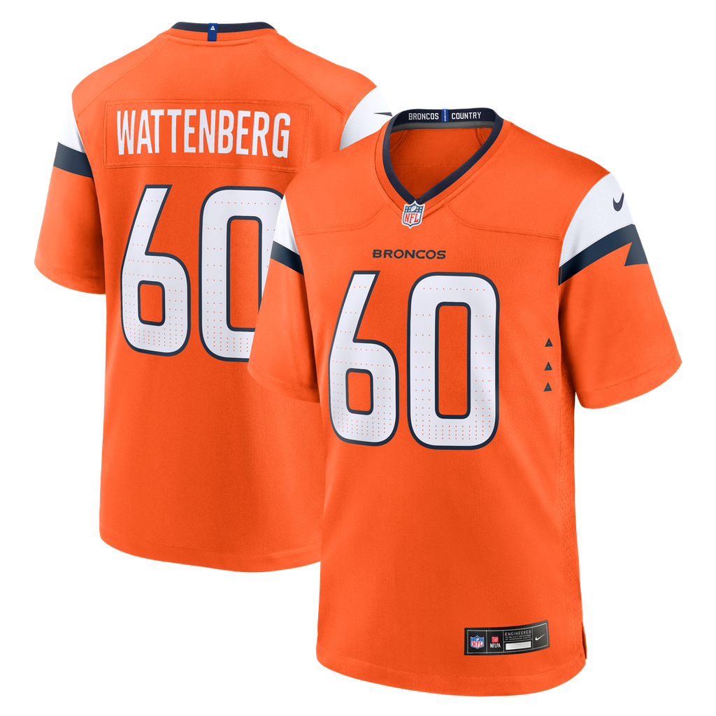 Luke Wattenberg Denver Broncos Game Jersey - Orange
