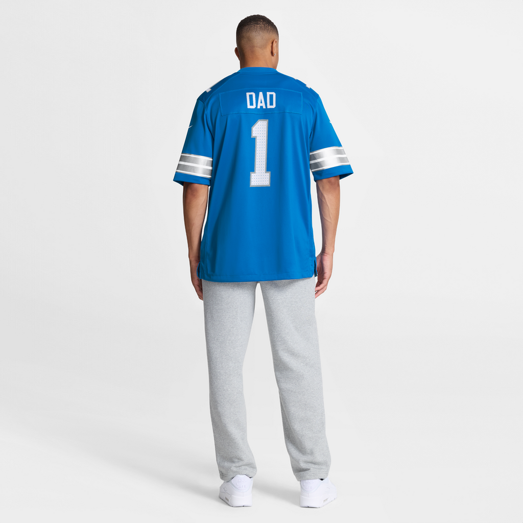Number 1 Dad Detroit Lions Game Jersey - Blue