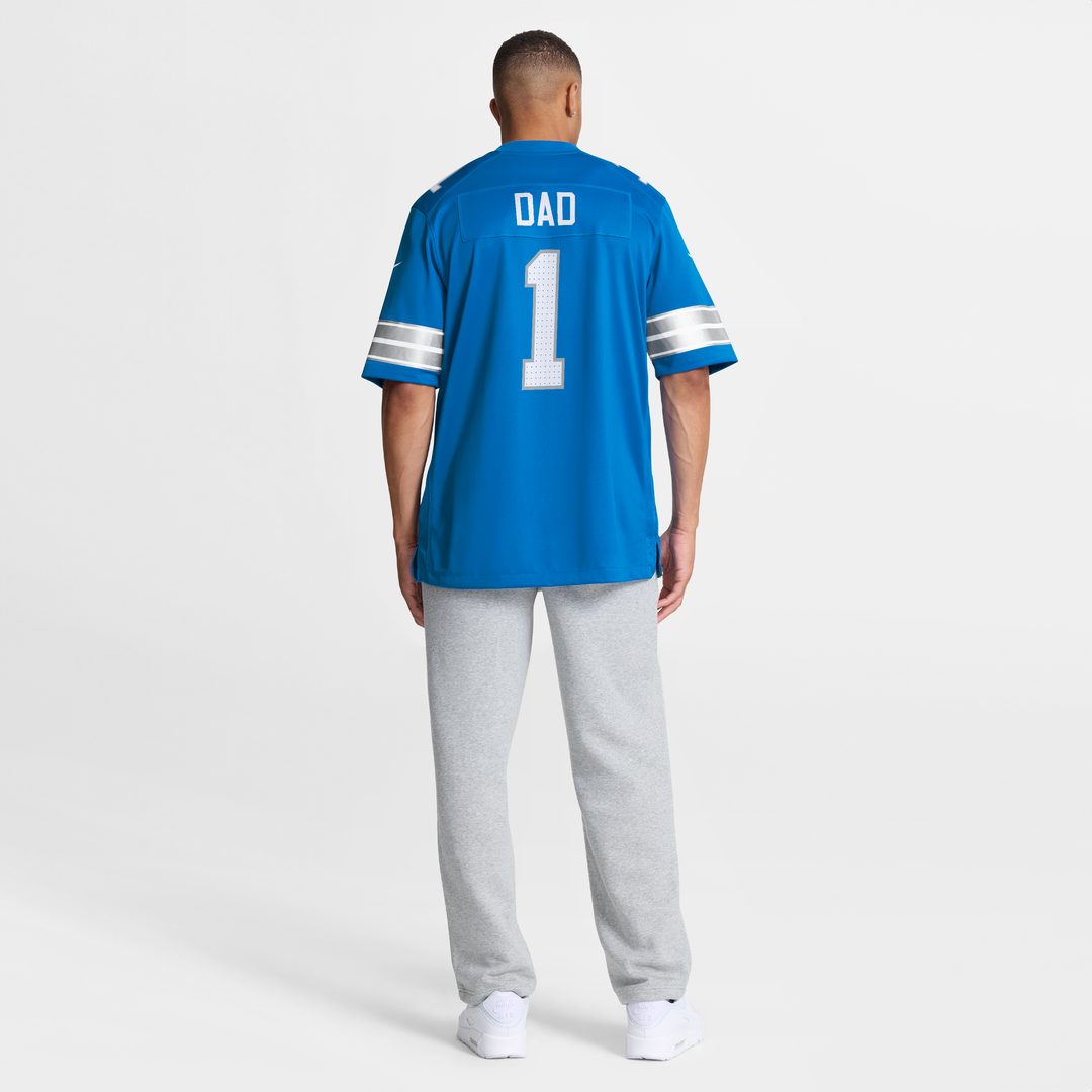 Number 1 Dad Detroit Lions Game Jersey - Blue