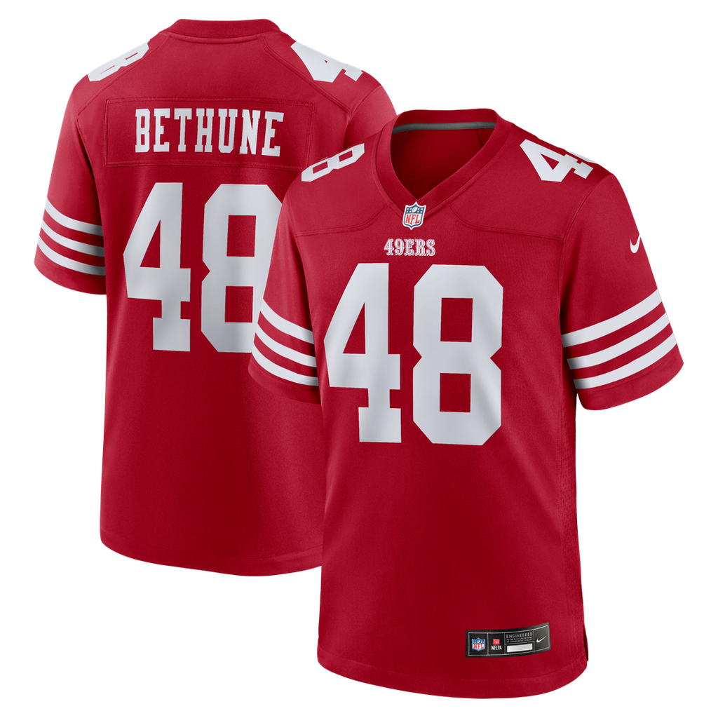 Tatum Bethune San Francisco 49ers Game Jersey - Scarlet